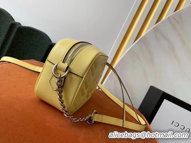 Most Popular Gucci GG Marmont Matelasse samll Shoulder Bag 447632 yellow