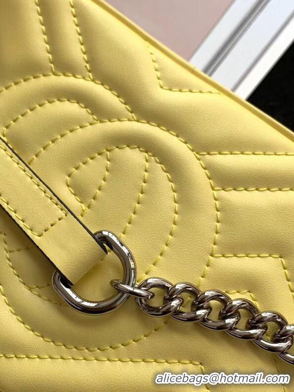 Most Popular Gucci GG Marmont Matelasse samll Shoulder Bag 447632 yellow