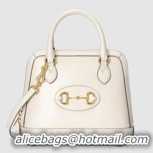 Good Quality Gucci 1955 Horsebit small top handle bag 621220 White