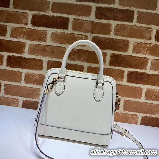 Good Quality Gucci 1955 Horsebit small top handle bag 621220 White