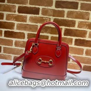 Good Looking Gucci 1955 Horsebit small top handle bag 621220 red