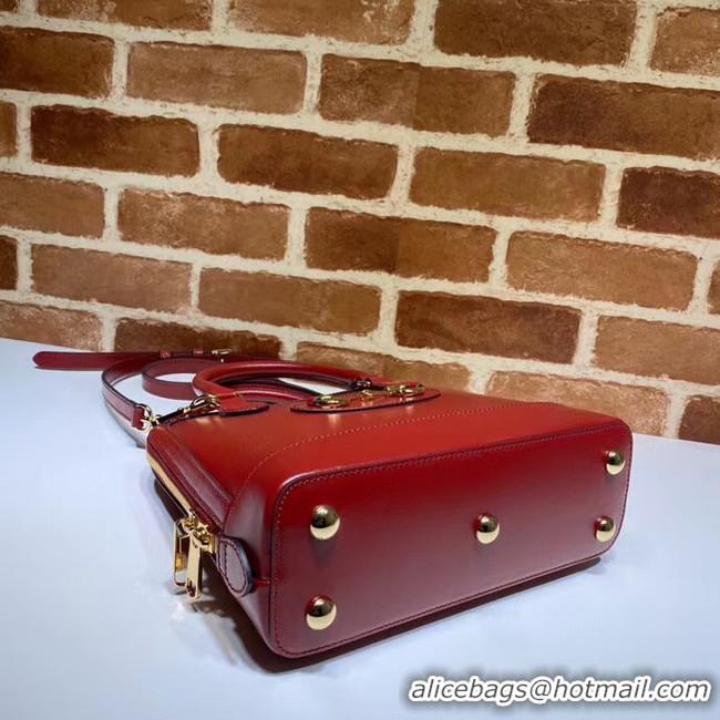 Good Looking Gucci 1955 Horsebit small top handle bag 621220 red