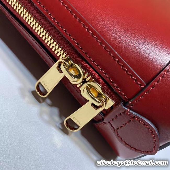 Good Looking Gucci 1955 Horsebit small top handle bag 621220 red