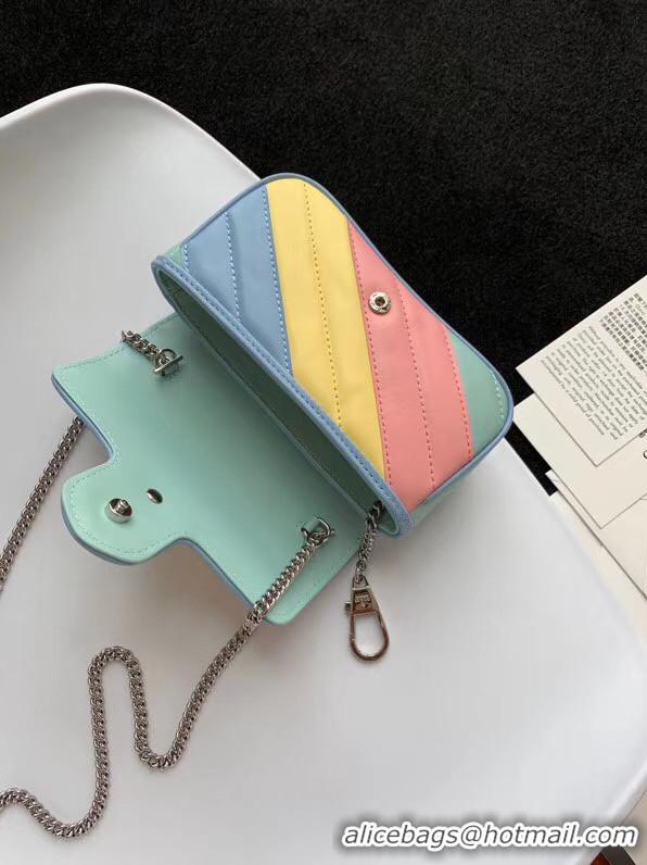 Discount Gucci GG Marmont super mini bag 476433 Multicolored pastel