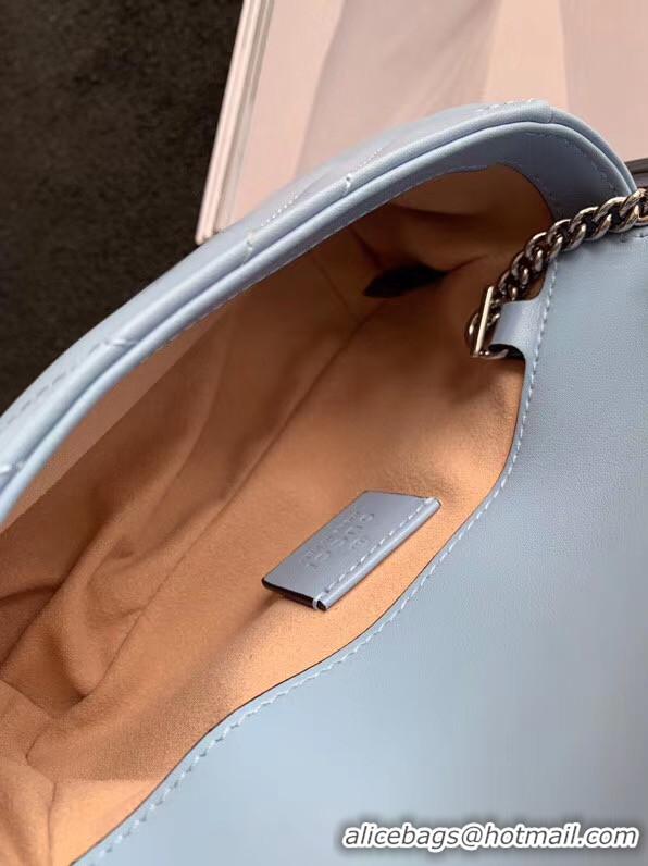 Top Grade Gucci GG Marmont super mini bag 476433 Pastel blue