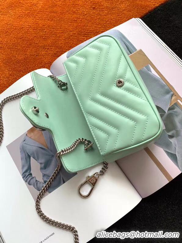 Good Product Gucci GG Marmont super mini bag 476433 Pastel green