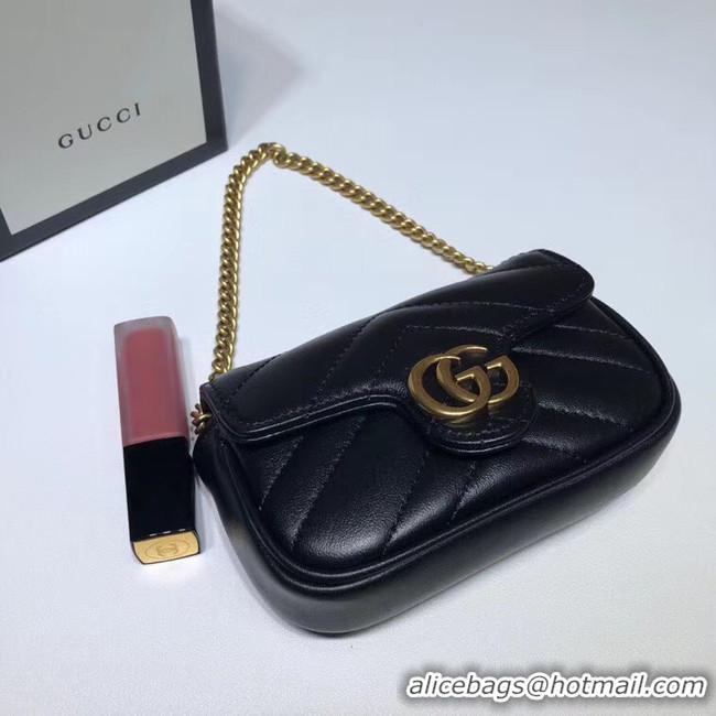 Stylish Gucci GG Marmont super Clutch bag 575161 black