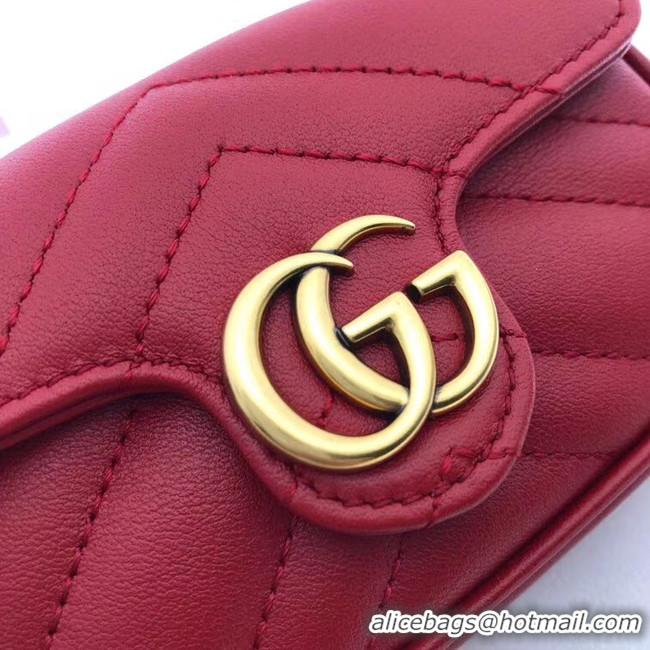 Original Cheap Gucci GG Marmont super Clutch bag 575161 red