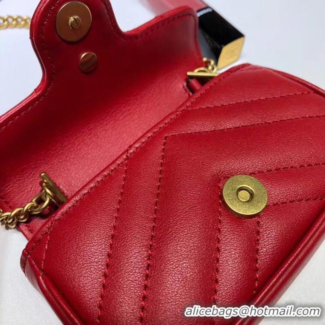 Original Cheap Gucci GG Marmont super Clutch bag 575161 red