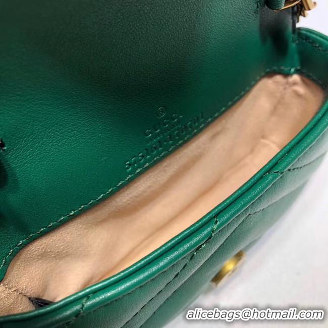 Practical Gucci GG Marmont super Clutch bag 575161 green