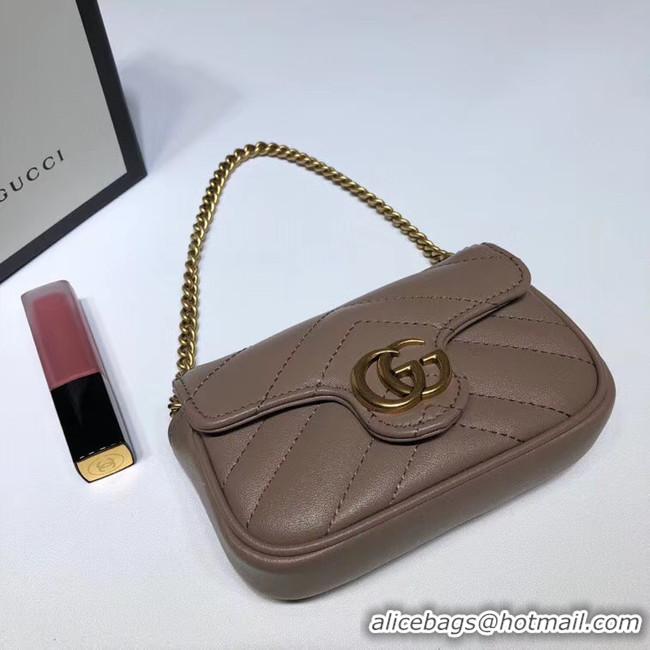 Luxury Classic Gucci GG Marmont super Clutch bag 575161 pink