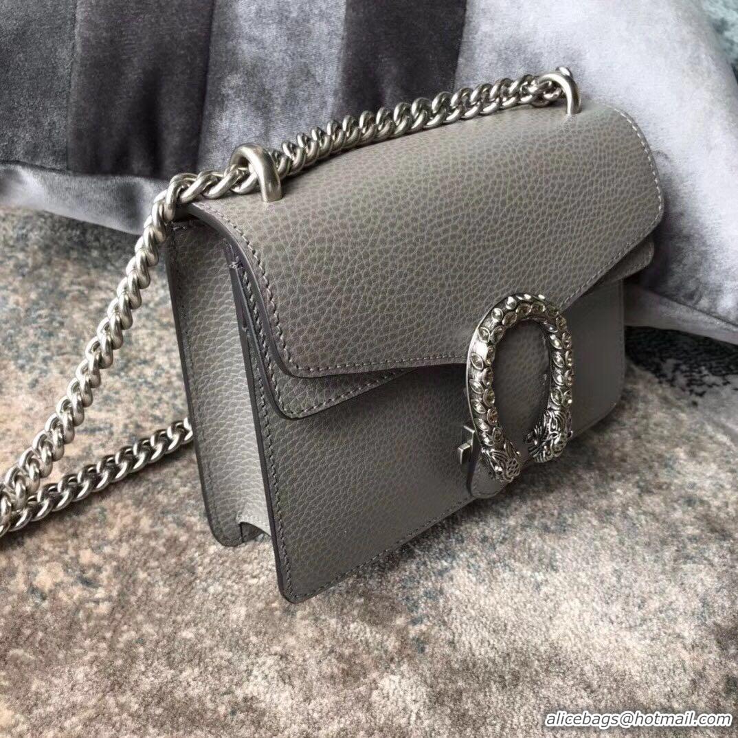 High Quality Gucci Dionysus Lichee Pattern Mini Shoulder Bag 421970 grey