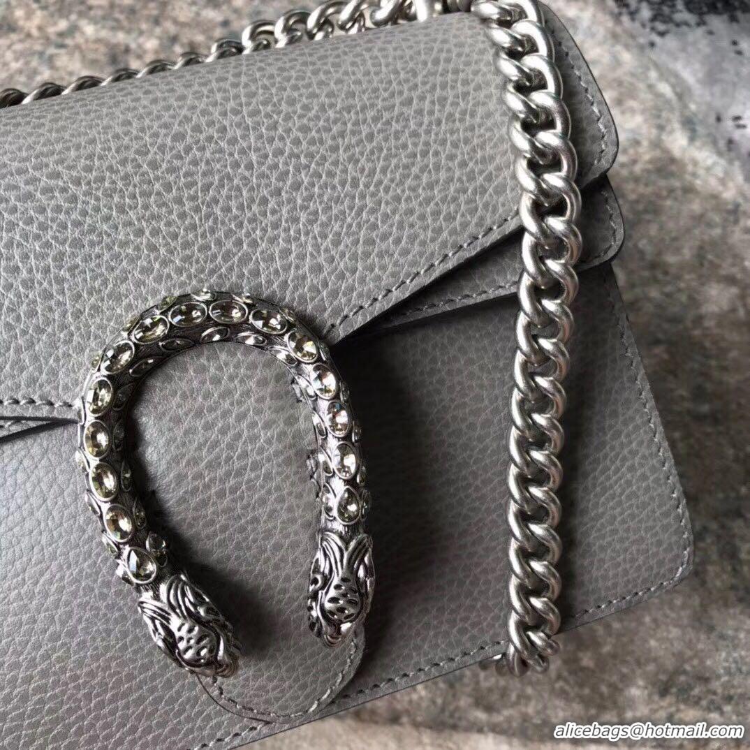 High Quality Gucci Dionysus Lichee Pattern Mini Shoulder Bag 421970 grey