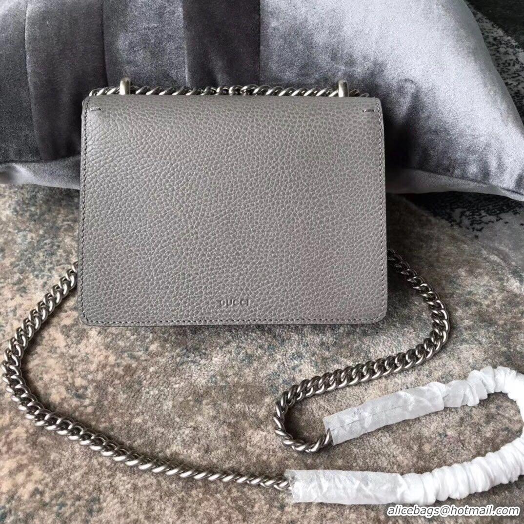 High Quality Gucci Dionysus Lichee Pattern Mini Shoulder Bag 421970 grey