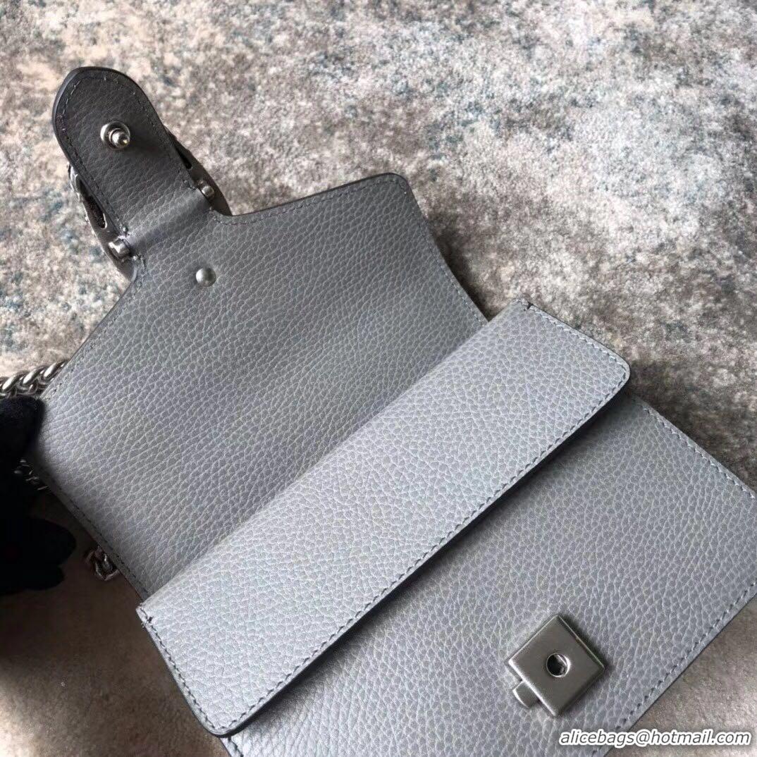 High Quality Gucci Dionysus Lichee Pattern Mini Shoulder Bag 421970 grey