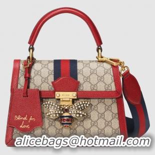 Discounts Gucci Queen Margaret GG small top handle bag 476541 red