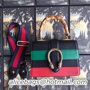 Sumptuous Gucci Dionysus small top handle bag 523367 black&red&green