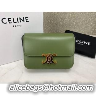 Top Quality Celine MINI FOLCO BAG CANVAS CL01503 green