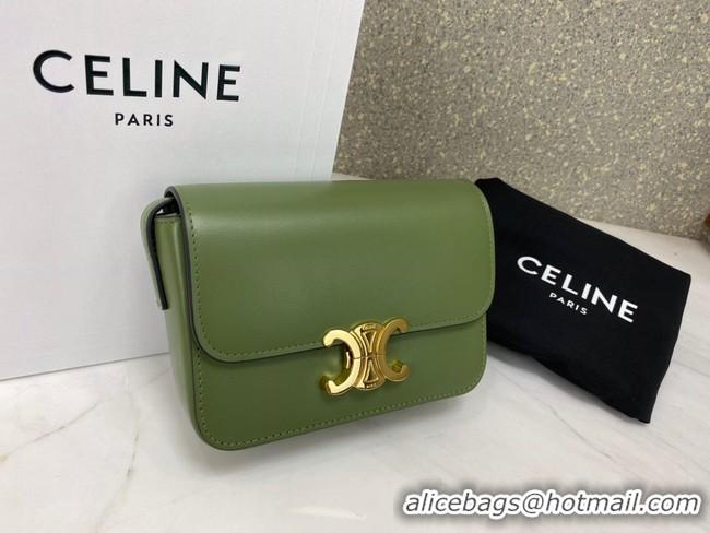 Top Quality Celine MINI FOLCO BAG CANVAS CL01503 green