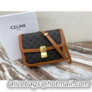 Best Price CELINE LARGE TRIOMPHE BAG CALFSKIN 88007 Brown