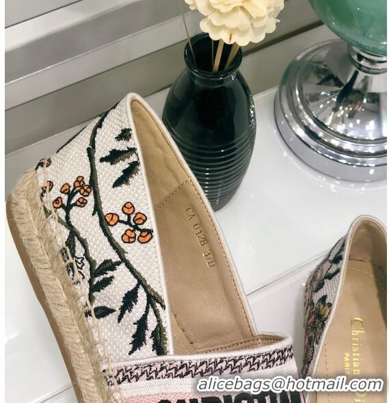 Best Luxury Dior Granville Espadrilles in Flower Embroidered Cotton CD0416 2020