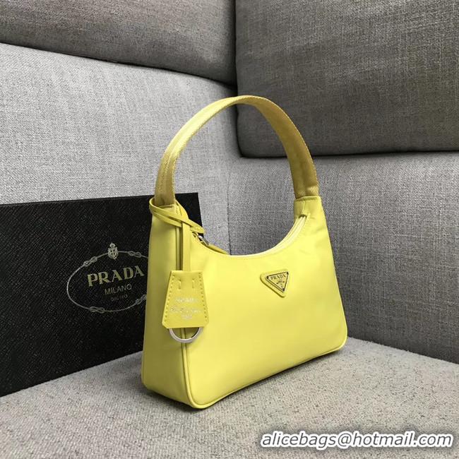 Luxury Prada Re-Edition 2000 nylon mini-bag 91515 yellow