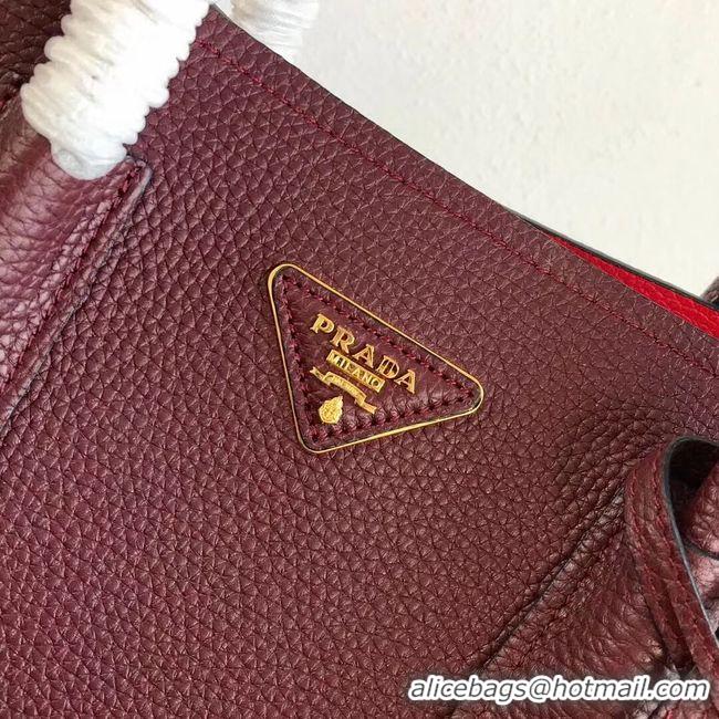 Hot Style Prada Deer skin bag 1BG008 Burgundy