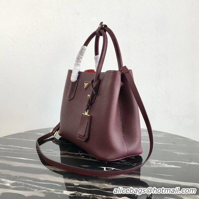 Hot Style Prada Deer skin bag 1BG008 Burgundy