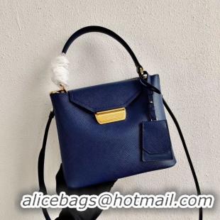 Luxury Prada Calf skin tote 1BN012 blue