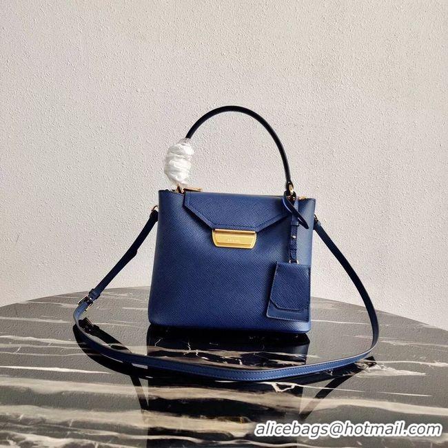 Luxury Prada Calf skin tote 1BN012 blue