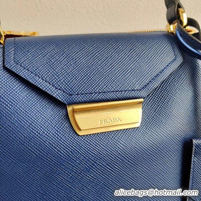 Luxury Prada Calf skin tote 1BN012 blue