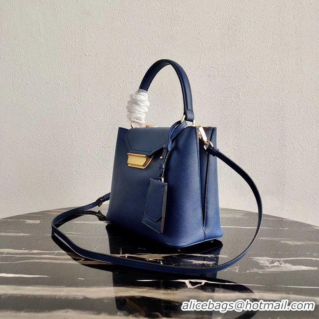 Luxury Prada Calf skin tote 1BN012 blue