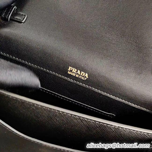 Top Grade Prada Saffiano leather mini-bag 1BP020 black