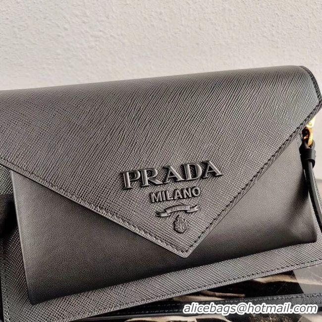 Top Grade Prada Saffiano leather mini-bag 1BP020 black