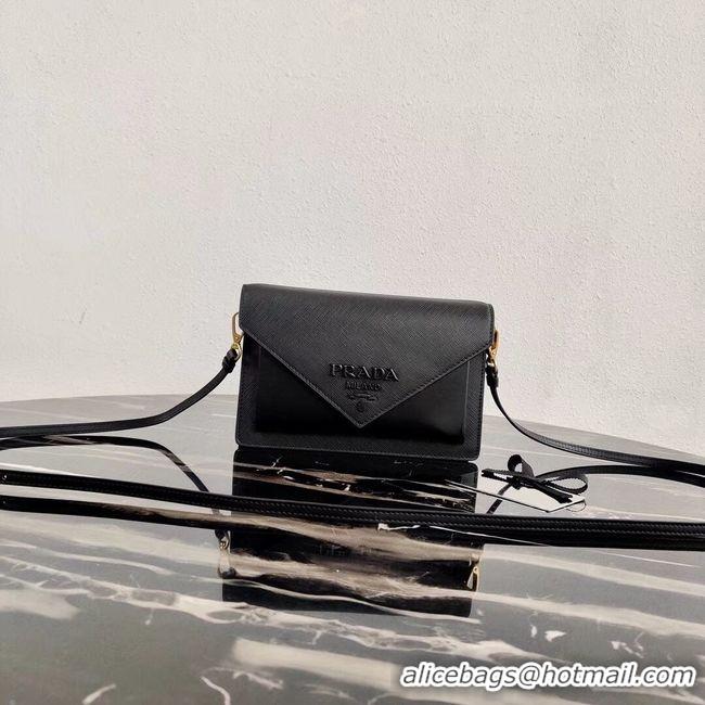 Top Grade Prada Saffiano leather mini-bag 1BP020 black