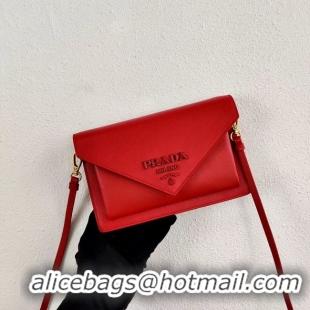 Best Grade Prada Saffiano leather mini-bag 1BP020 red