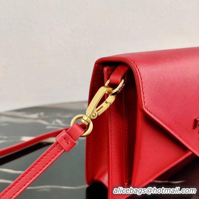 Best Grade Prada Saffiano leather mini-bag 1BP020 red