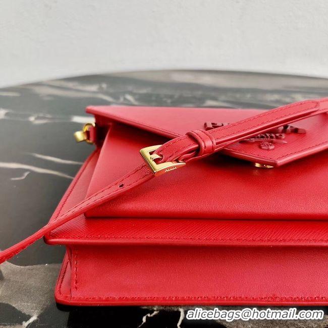 Best Grade Prada Saffiano leather mini-bag 1BP020 red