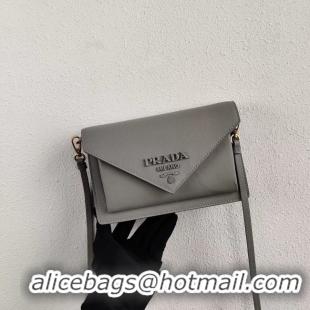 Crafted Prada Saffiano leather mini-bag 1BP020 grey