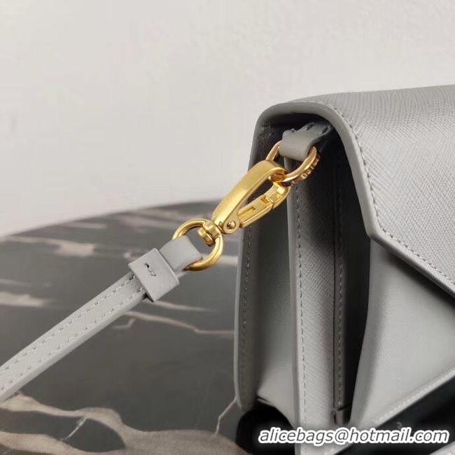 Crafted Prada Saffiano leather mini-bag 1BP020 grey