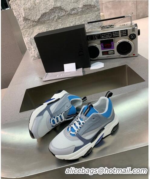 Market Sells Dior B22 Sneaker in Calfskin And Technical Mesh CD1317 Grey/Blue 2020