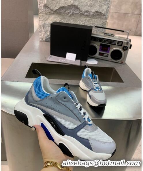 Market Sells Dior B22 Sneaker in Calfskin And Technical Mesh CD1317 Grey/Blue 2020