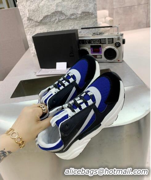 Inexpensive Dior B22 Sneaker in Calfskin And Technical Mesh CD1319 Royal Blue/Black 2020