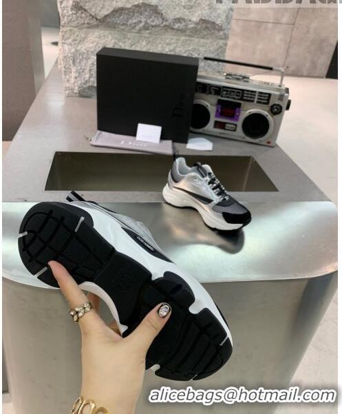 Cheapest Dior B22 Sneaker in Calfskin And Technical Mesh CD1323 Silver/Black/White 2020