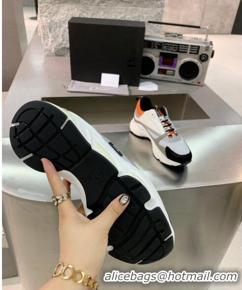 Buy Discount Dior B22 Sneaker in Calfskin And Technical Mesh CD1325 Grey/Orange/Black 2020