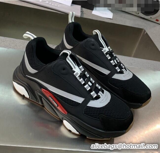 Reasonable Price Dior B22 Sneaker in Calfskin And Technical Mesh CD1330 Black/Silver 2020