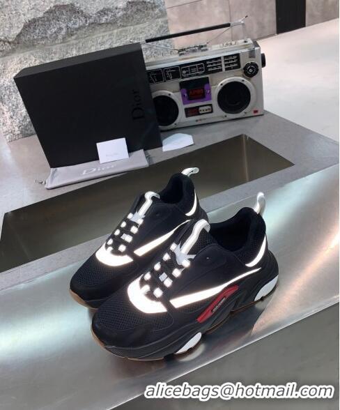 Reasonable Price Dior B22 Sneaker in Calfskin And Technical Mesh CD1330 Black/Silver 2020