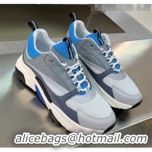 Top Quality Dior B22 Sneaker in Calfskin And Technical Mesh CD1331 Dark Gery/Blue/Grey 2020