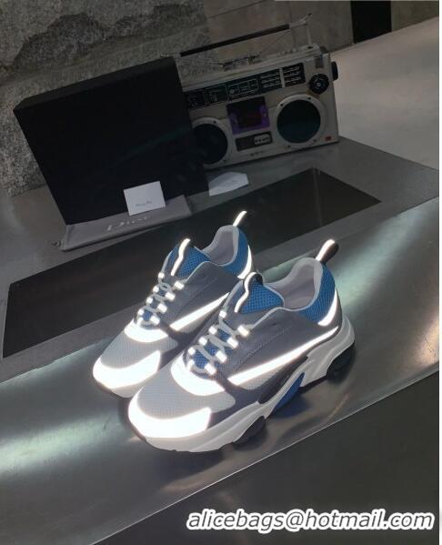 Top Quality Dior B22 Sneaker in Calfskin And Technical Mesh CD1331 Dark Gery/Blue/Grey 2020