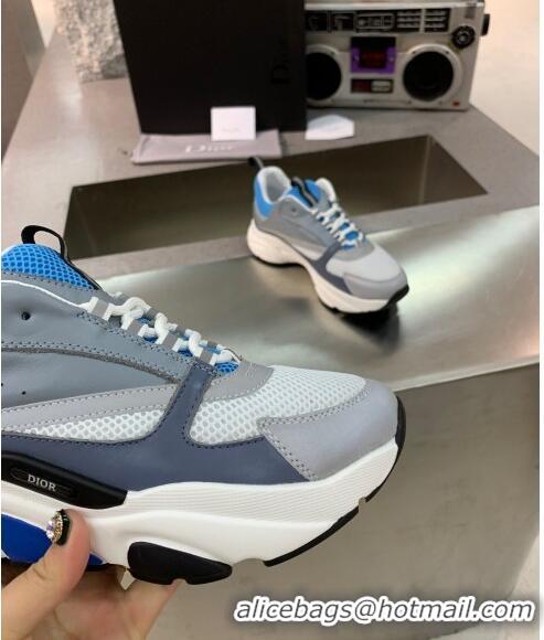 Top Quality Dior B22 Sneaker in Calfskin And Technical Mesh CD1331 Dark Gery/Blue/Grey 2020